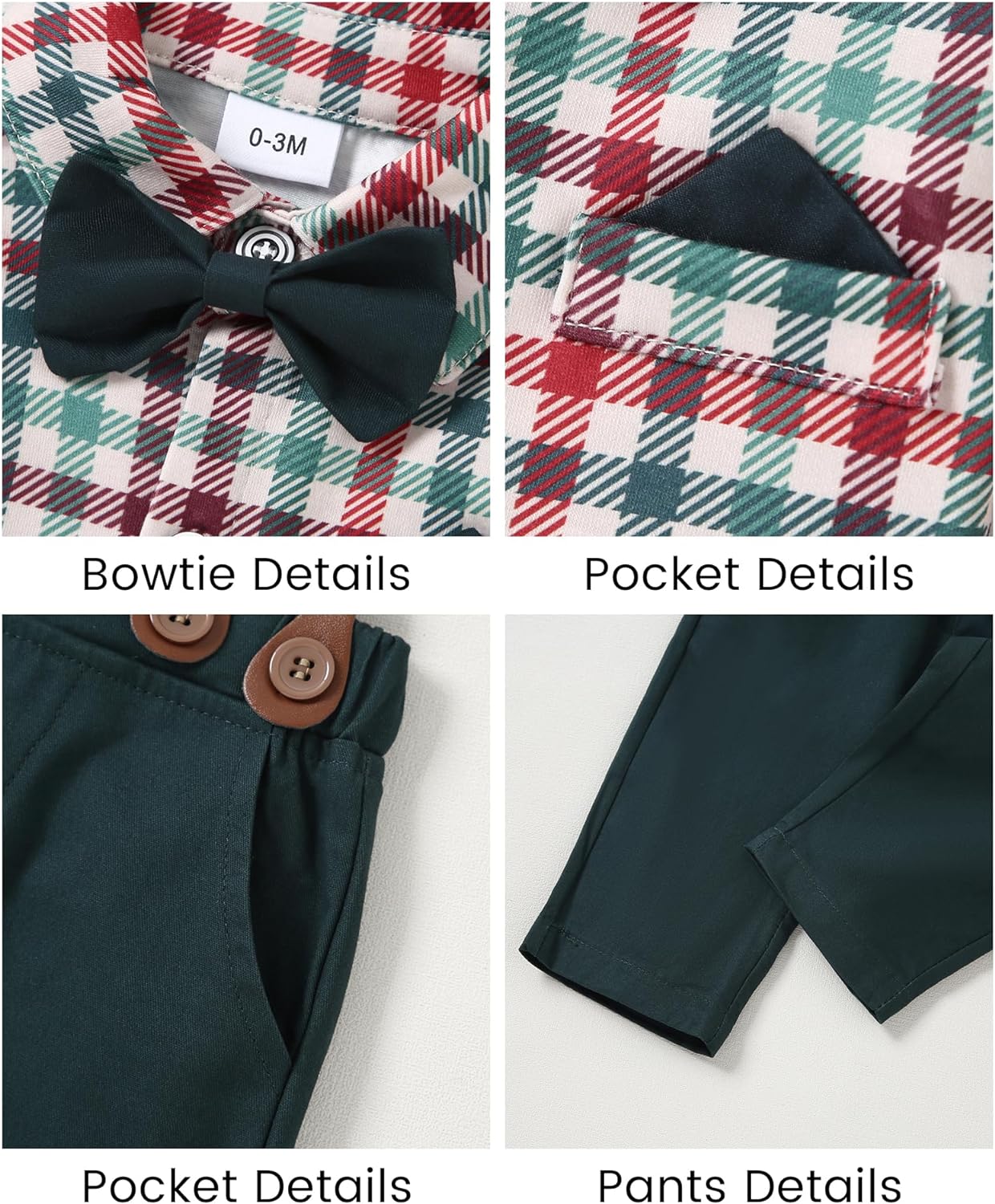 SANMIO Baby Boy Clothes 0-18M Baby Boys Suit 4pcs Baby Boy Dress Clothes Infant Tuxedo Sets - Image 6